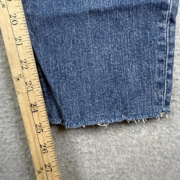 Old Navy Women's Size 8 Medium Wash Blue Distressed Mid Rise Boyfriend Jeans - Picture 6 of 9